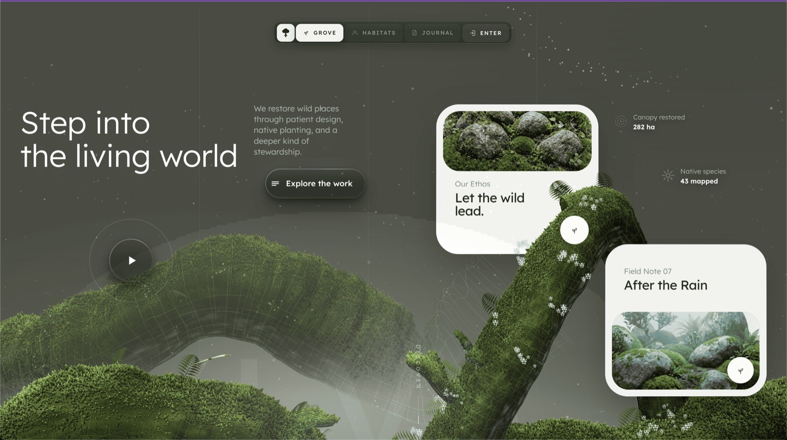 Tampilan Template 3D Interaktif Jungle