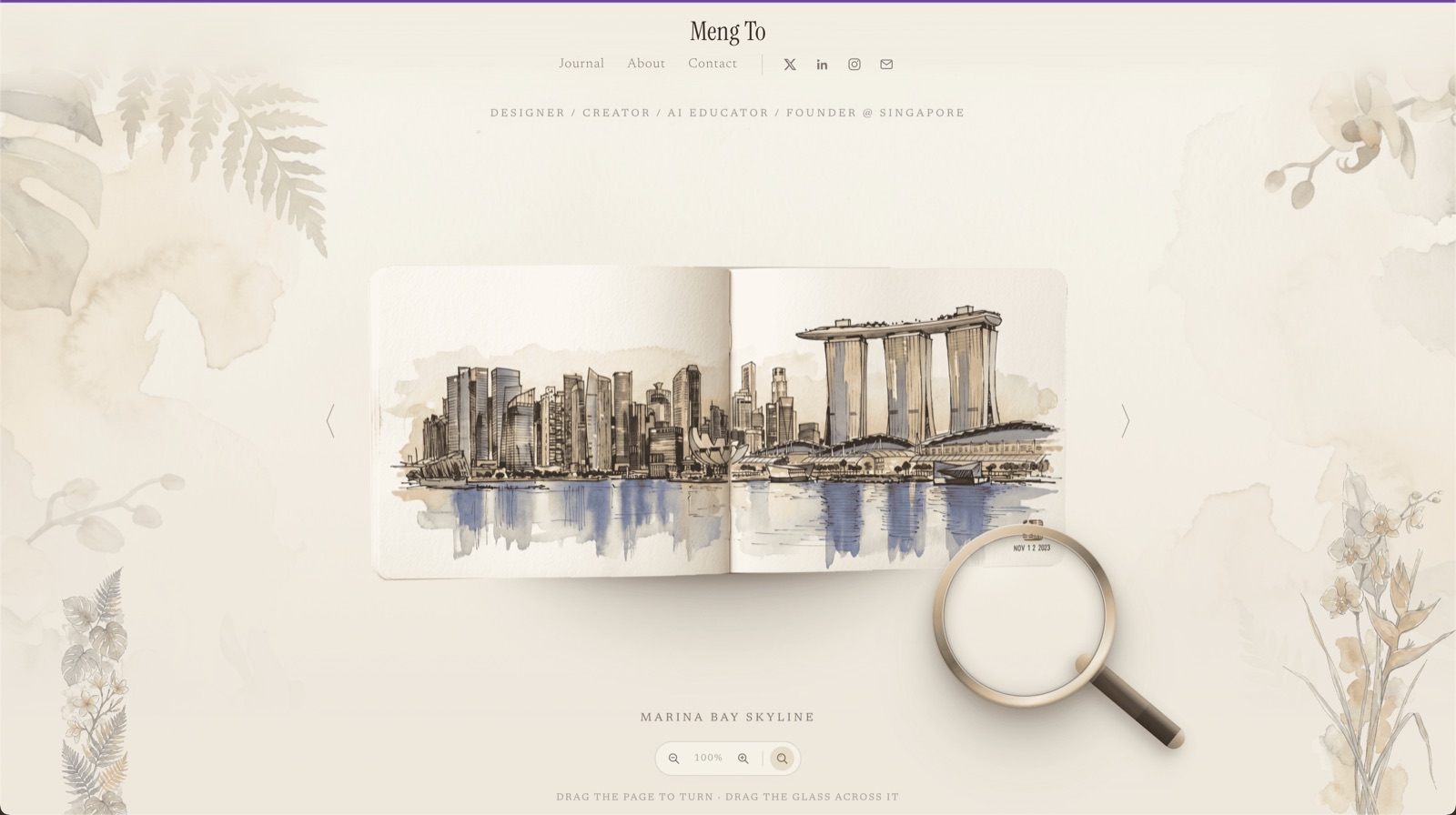 Tampilan Template 3D Interaktif Sketchbook